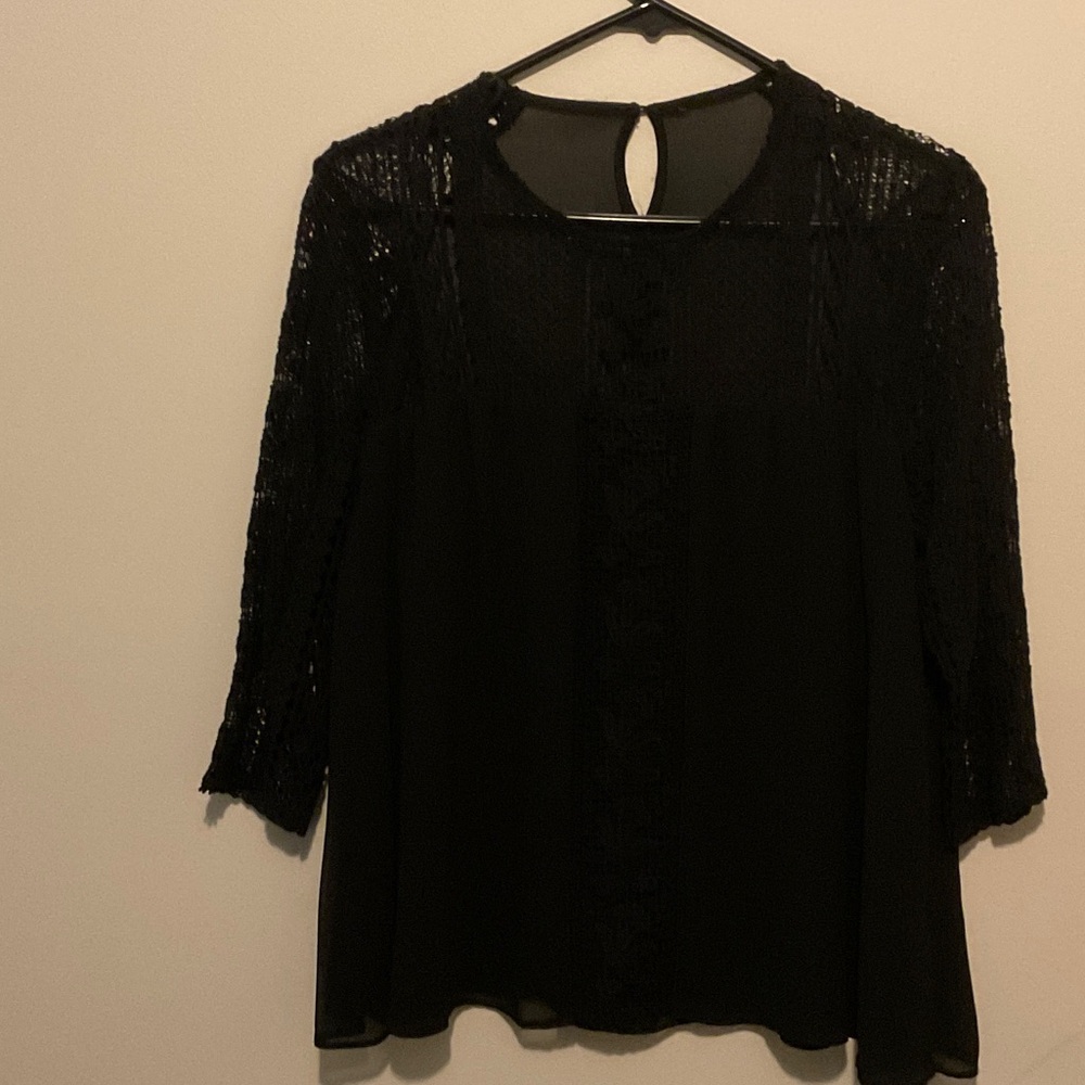 Zara Black Lace Blouse